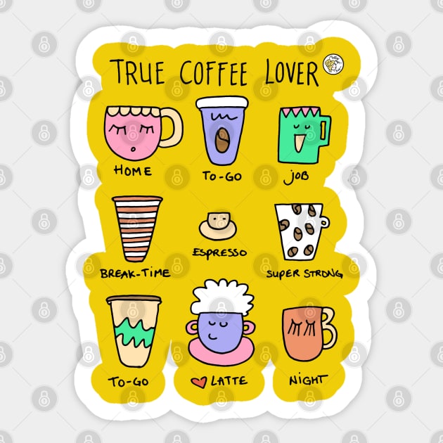 True coffee lover Sticker by Mellowdays